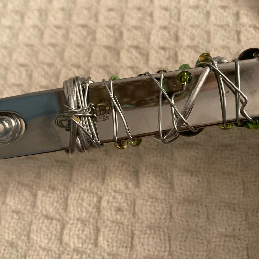 Oneida Stainless Wire Wrapped Beaded Handmade Serving Utensils